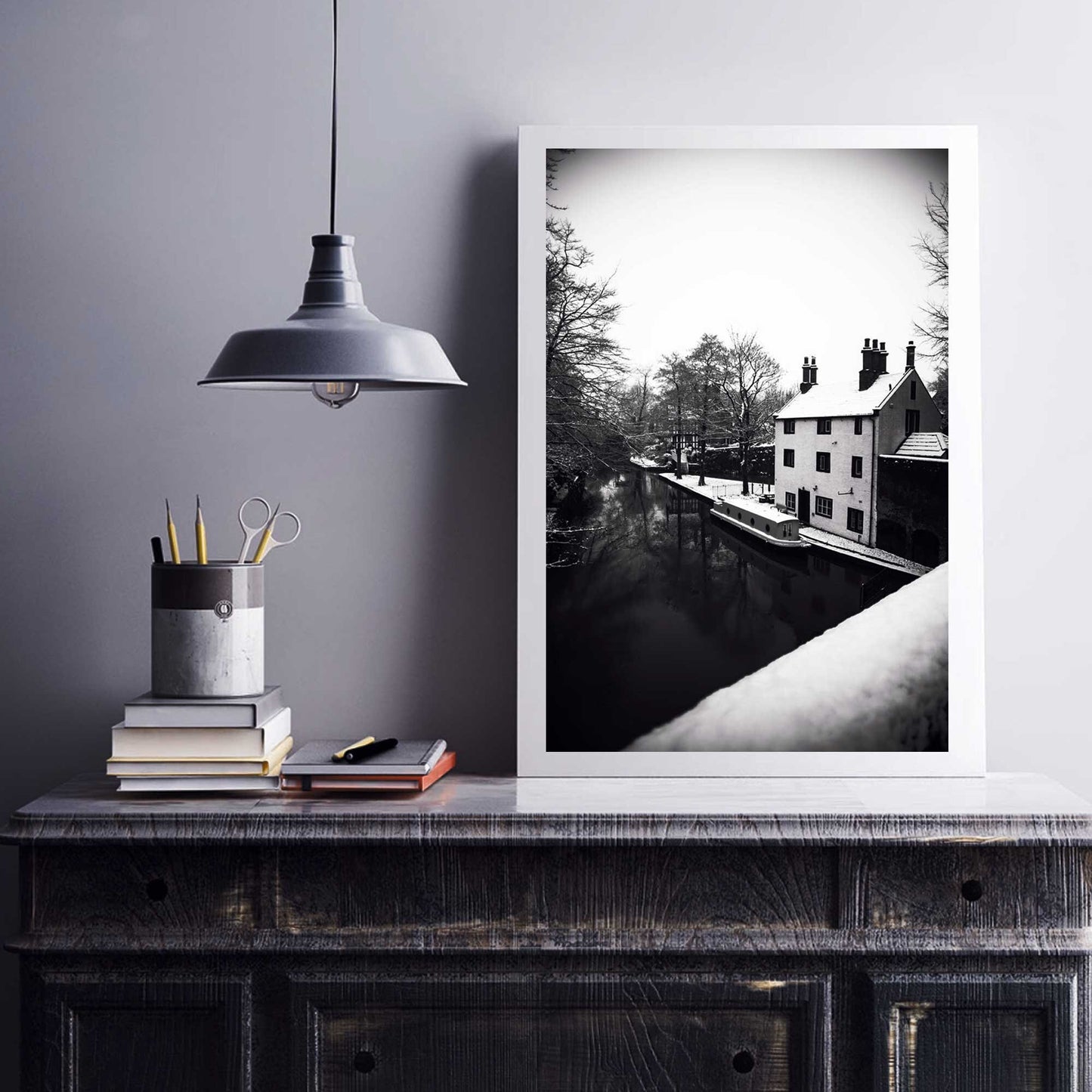 Black and White Winter Photo, Winter Scene Fine Art Photography print, Winter Landscape Photography Fine-Art Print A4, A3, A2