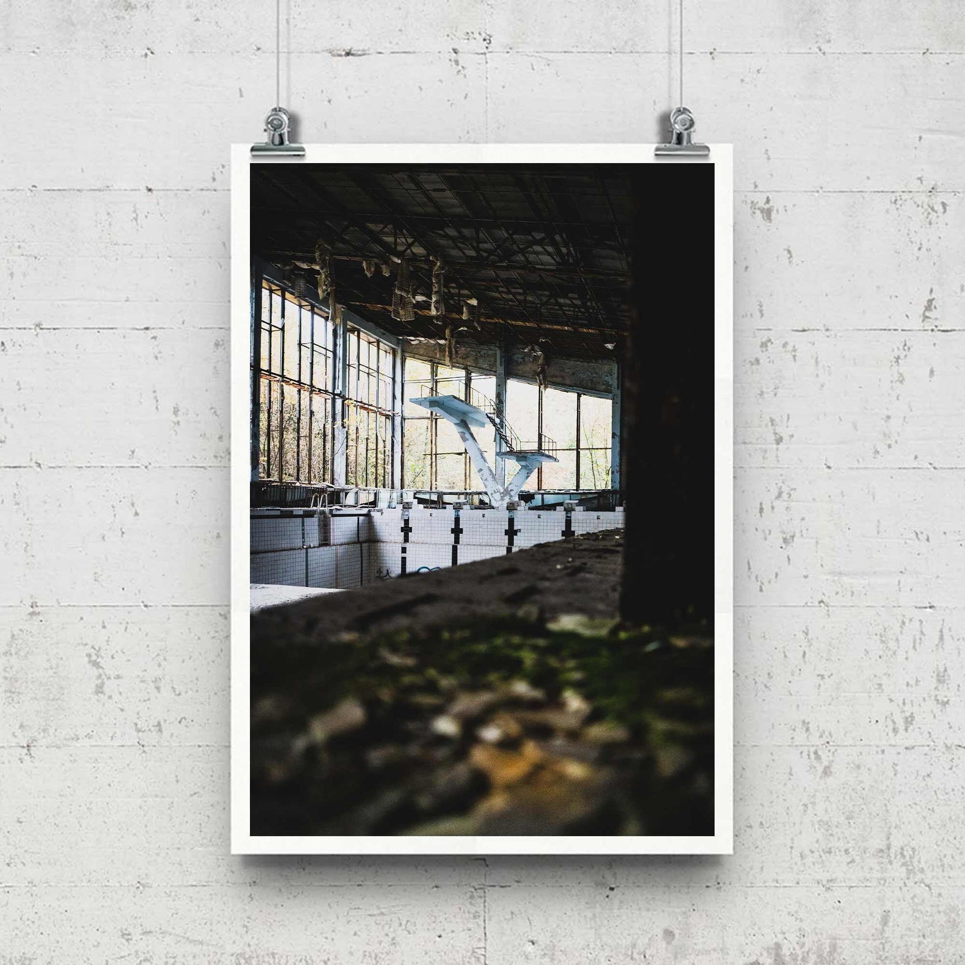 Richard Abram Photography - Abandoned Decay Chernobyl Swimming Pool, an Urban Urbex Digital Photography Fine Art Print in A4, A3, A2