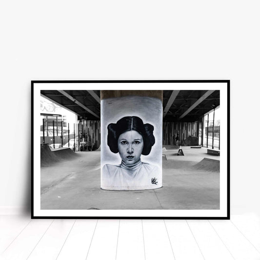 Star Wars Princess Leia Graffiti Street Art Fine Art Digital Photography Print Photo Wall Art A4, A3, A2
