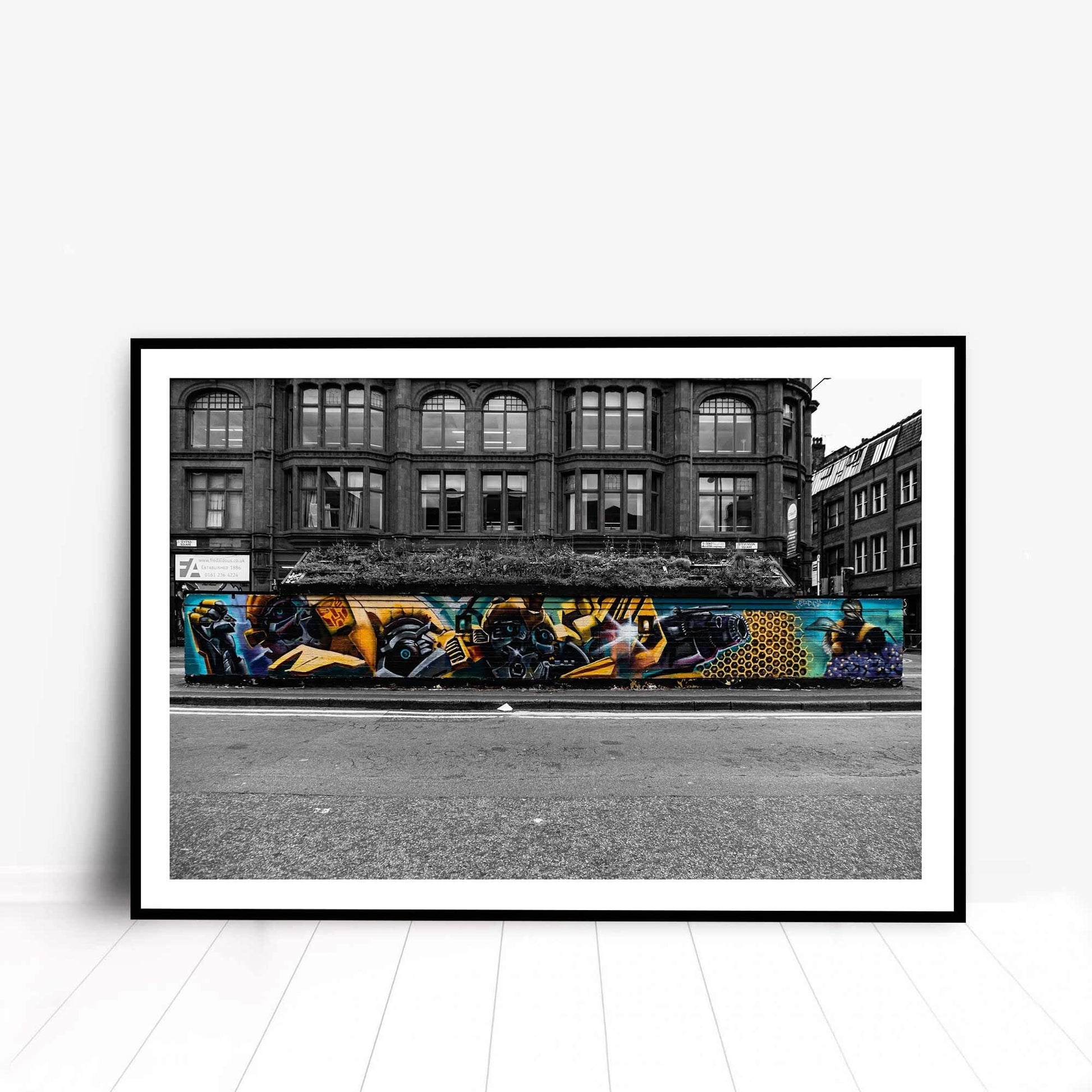 Richard Abram Photography - Bumble Bee, Street Photography, Fine Art Photo, Wall Art, Graffiti Art, Manchester photo, Manchester print, City Print, UK City A4, A3, A2