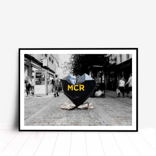 Heart Sculpture, Street Photography, Fine Art Photo, Wall Art, Manchester photo, Manchester print, City Print, UK City A4, A3, A2