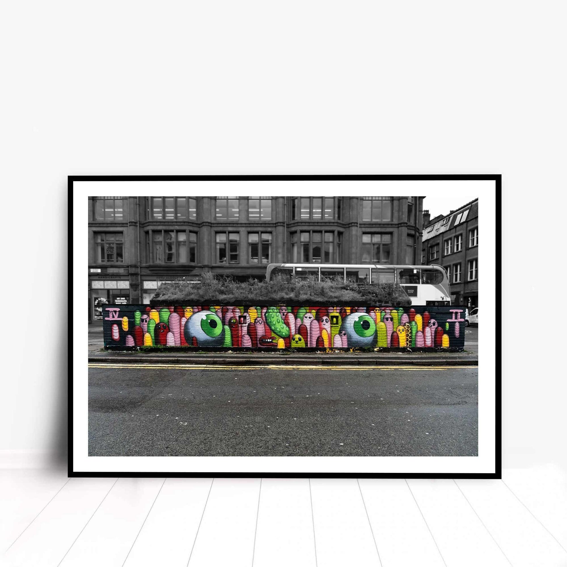 Manchester Graffiti Wall Digital Photography Fine Art Street Photo Print A4, A3, A2