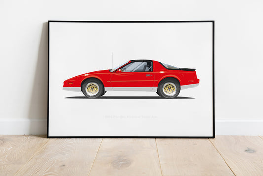 Big Trouble in Little China Vehicle Illustration, 1986 Pontiac Firebird Trans Am Illustration, Custom Poster, Vehicle Art, 80s movie