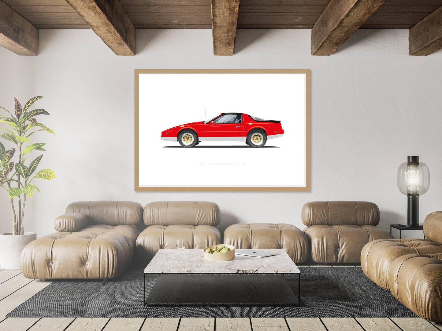 Big Trouble in Little China Vehicle Illustration, 1986 Pontiac Firebird Trans Am Illustration, Custom Poster, Vehicle Art, 80s movie