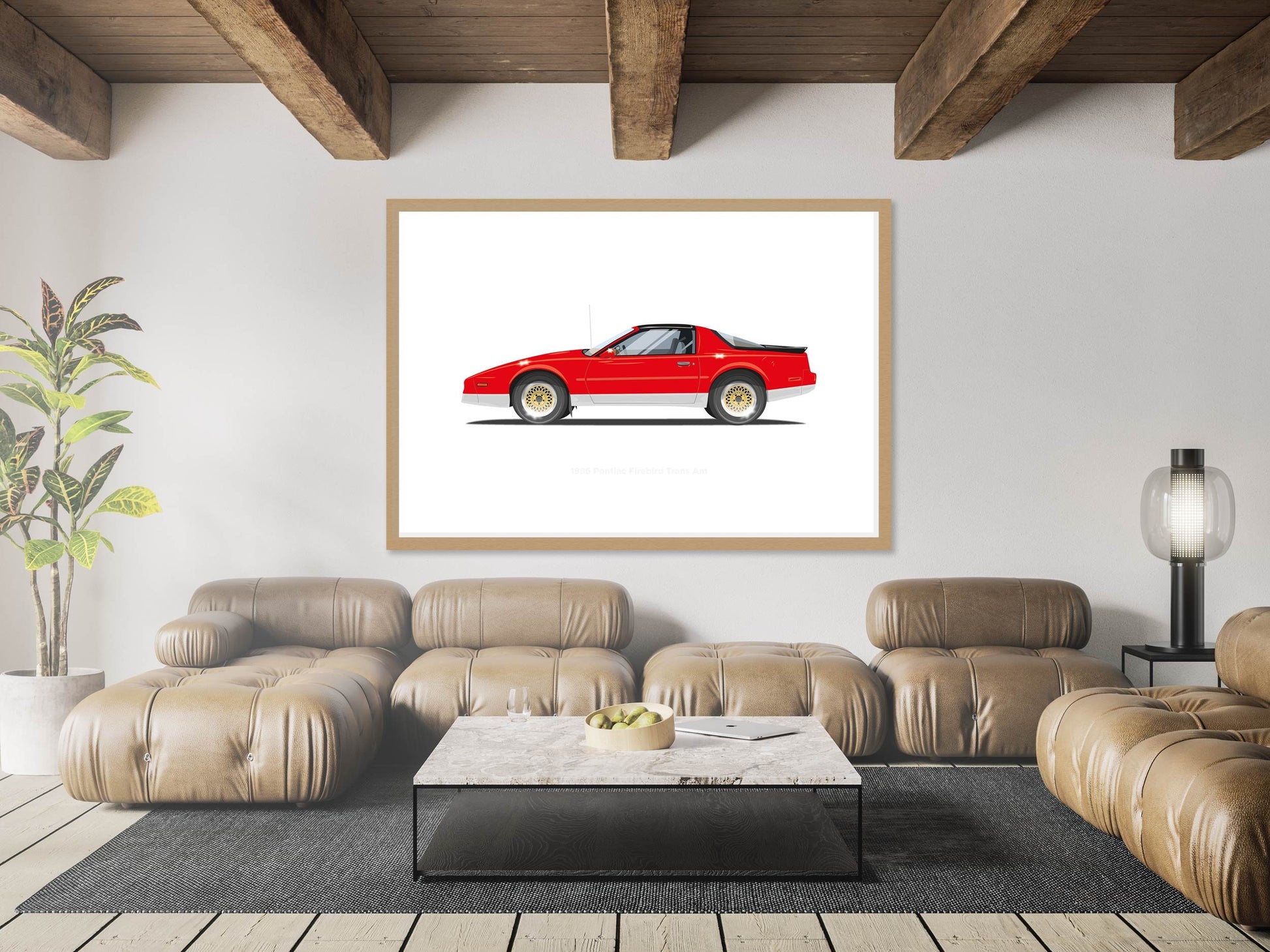 Big Trouble in Little China Vehicle Illustration, 1986 Pontiac Firebird Trans Am Illustration, Custom Poster, Vehicle Art, 80s movie