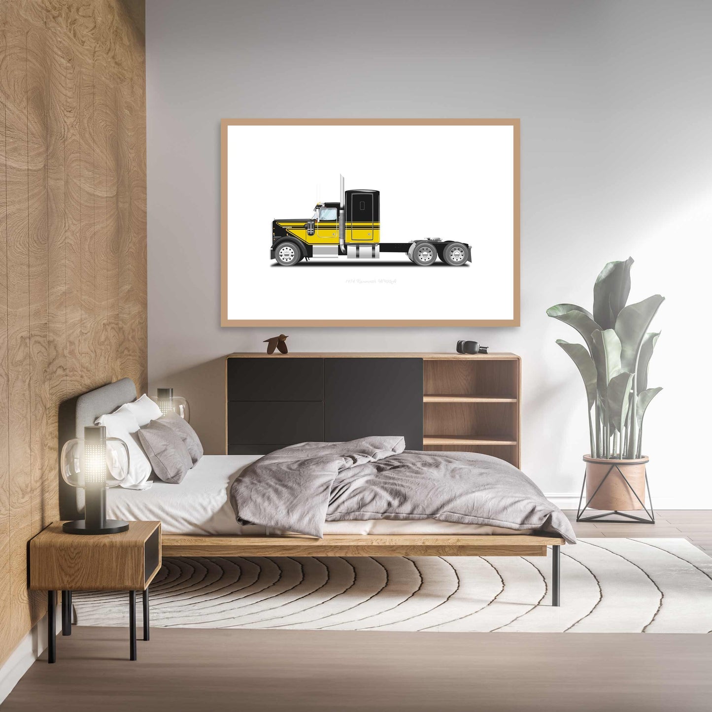 Smokey and the Bandit 1974 Kenworth W900A Truck Illustration from the film, Vehicle Art, Movie and Film Illustration