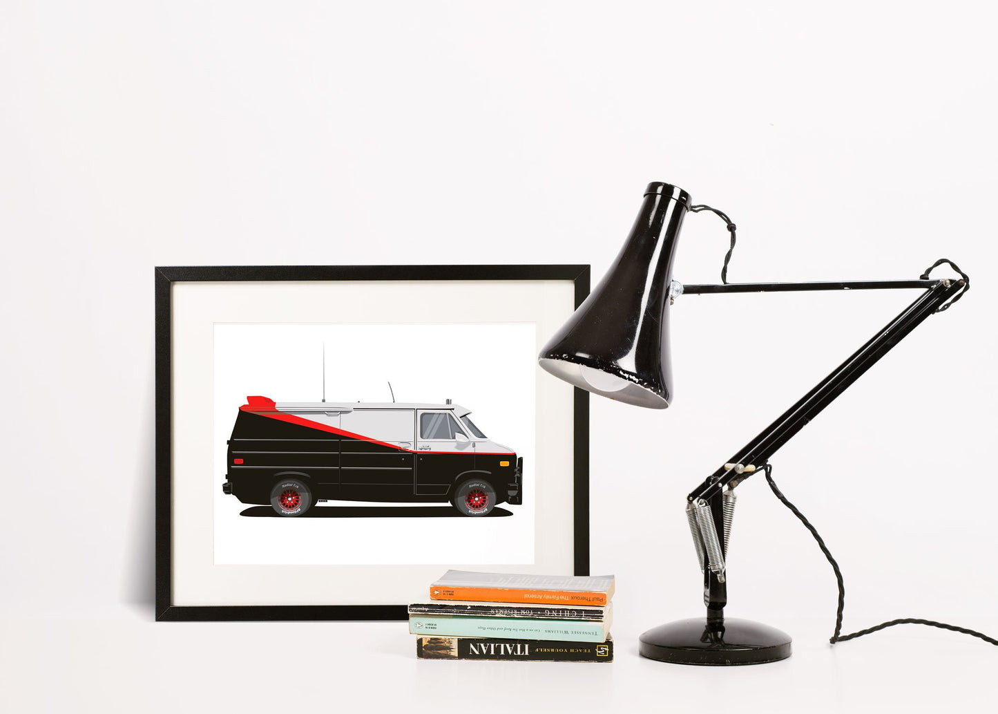 1980s GMC Vandura A-Team Van Illustration, Custom Poster, Vehicle Art, A-Team Vehicle Illustration