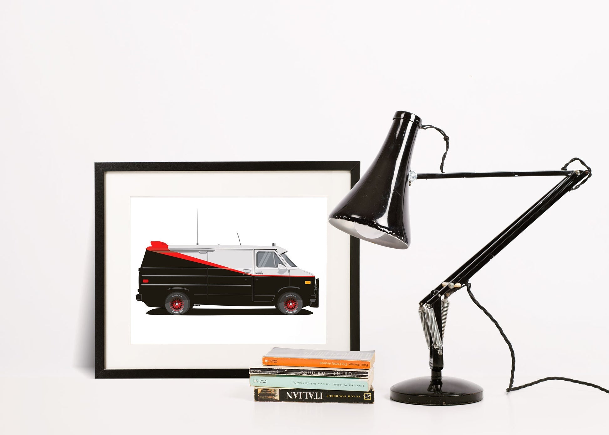 1980s GMC Vandura A-Team Van Illustration, Custom Poster, Vehicle Art, A-Team Vehicle Illustration