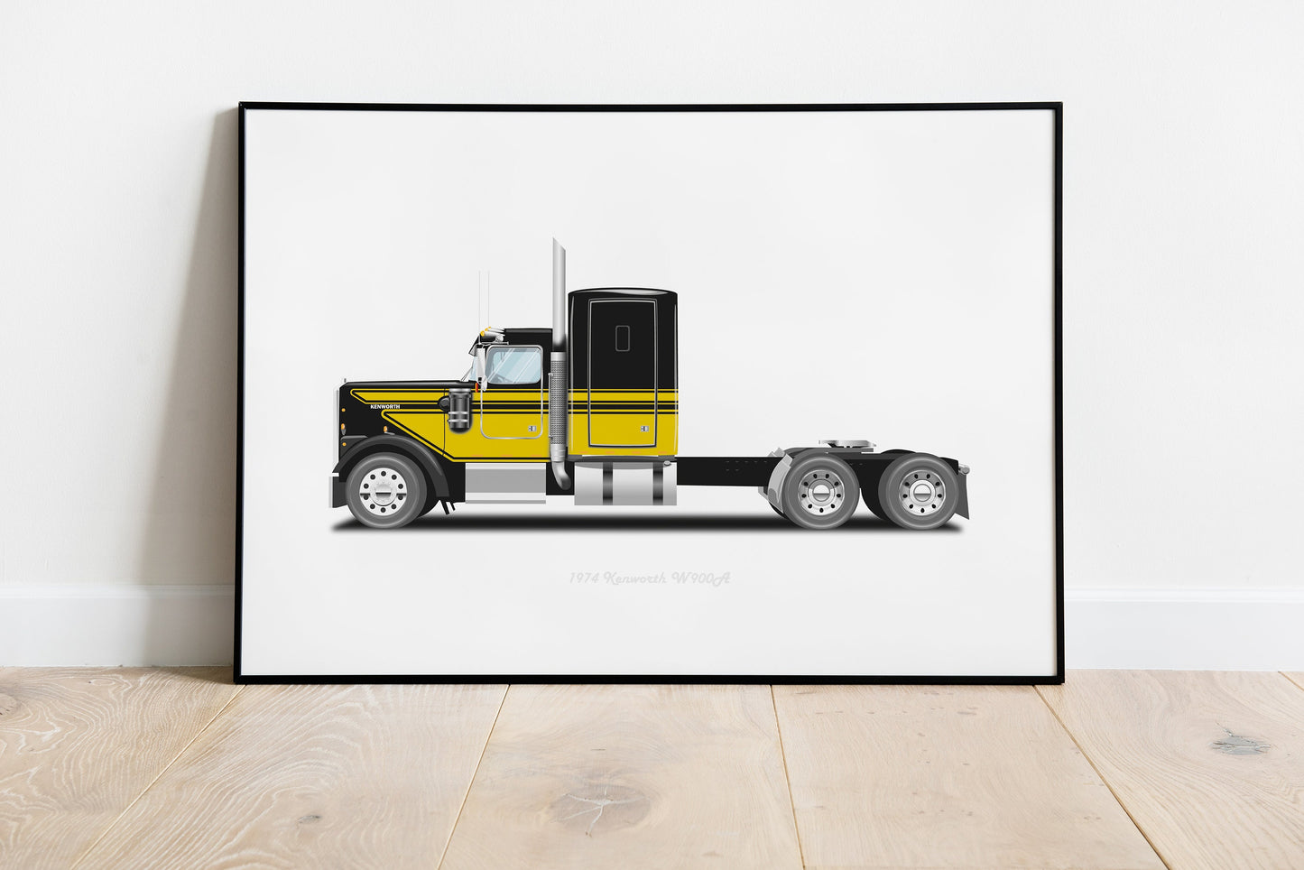 Smokey and the Bandit 1974 Kenworth W900A Truck Illustration from the film, Vehicle Art, Movie and Film Illustration