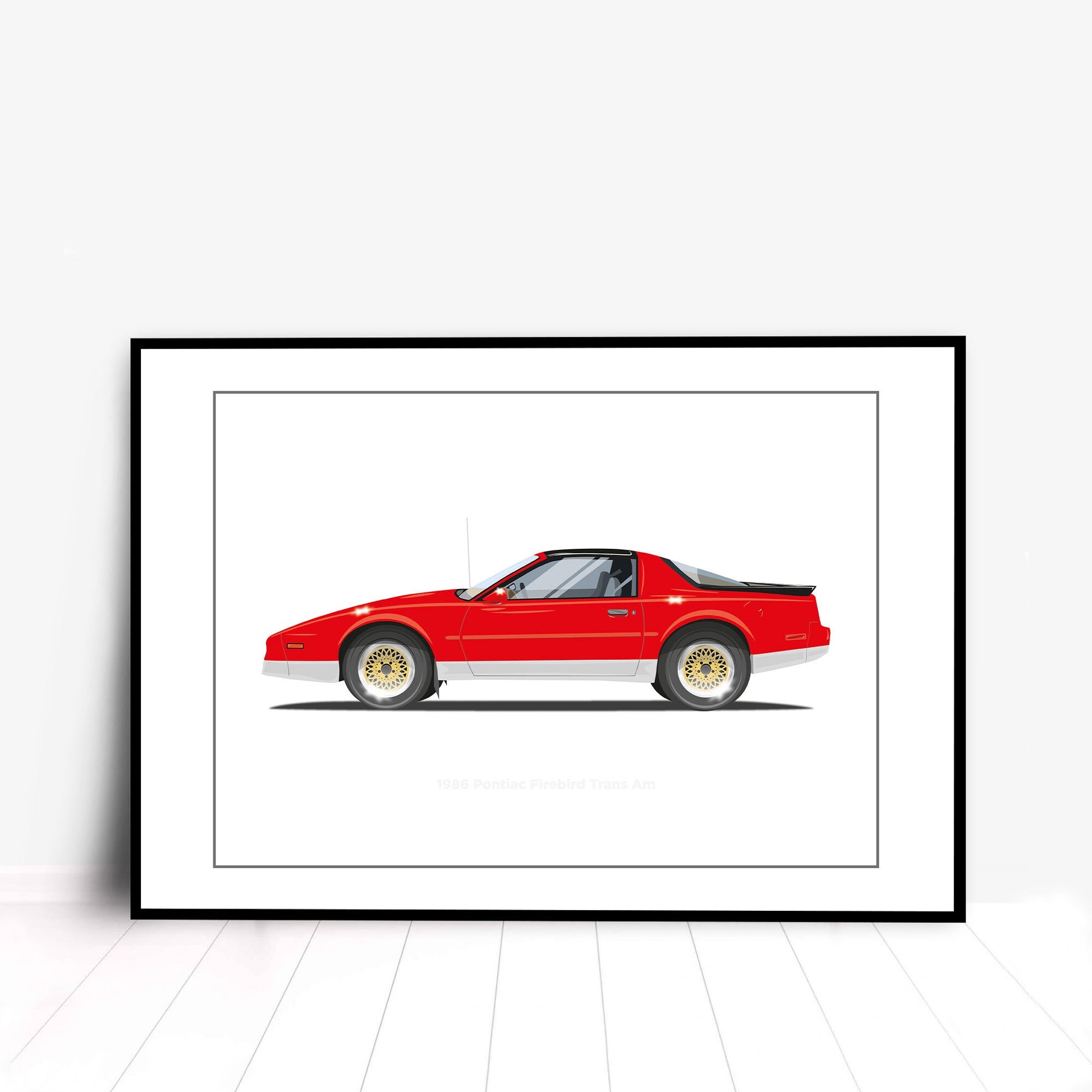 Big Trouble in Little China Vehicle Illustration, 1986 Pontiac Firebird Trans Am Illustration, Custom Poster, Vehicle Art, 80s movie