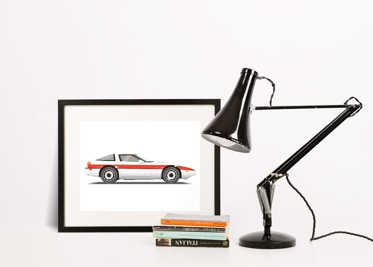 A-Team Chevrolet Corvette Coupe Car Illustration, Custom Car Poster, Car Portrait, Car Art, Vehicle Artwork