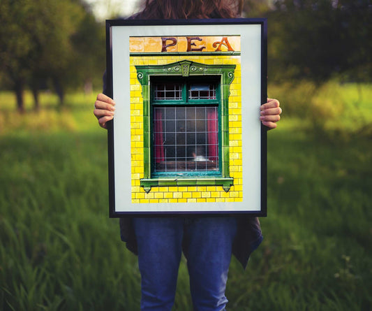 Manchester Pub Window Digital Photography Fine Art Print Photo, Wall Art of The Peveril Of The Peak Pub