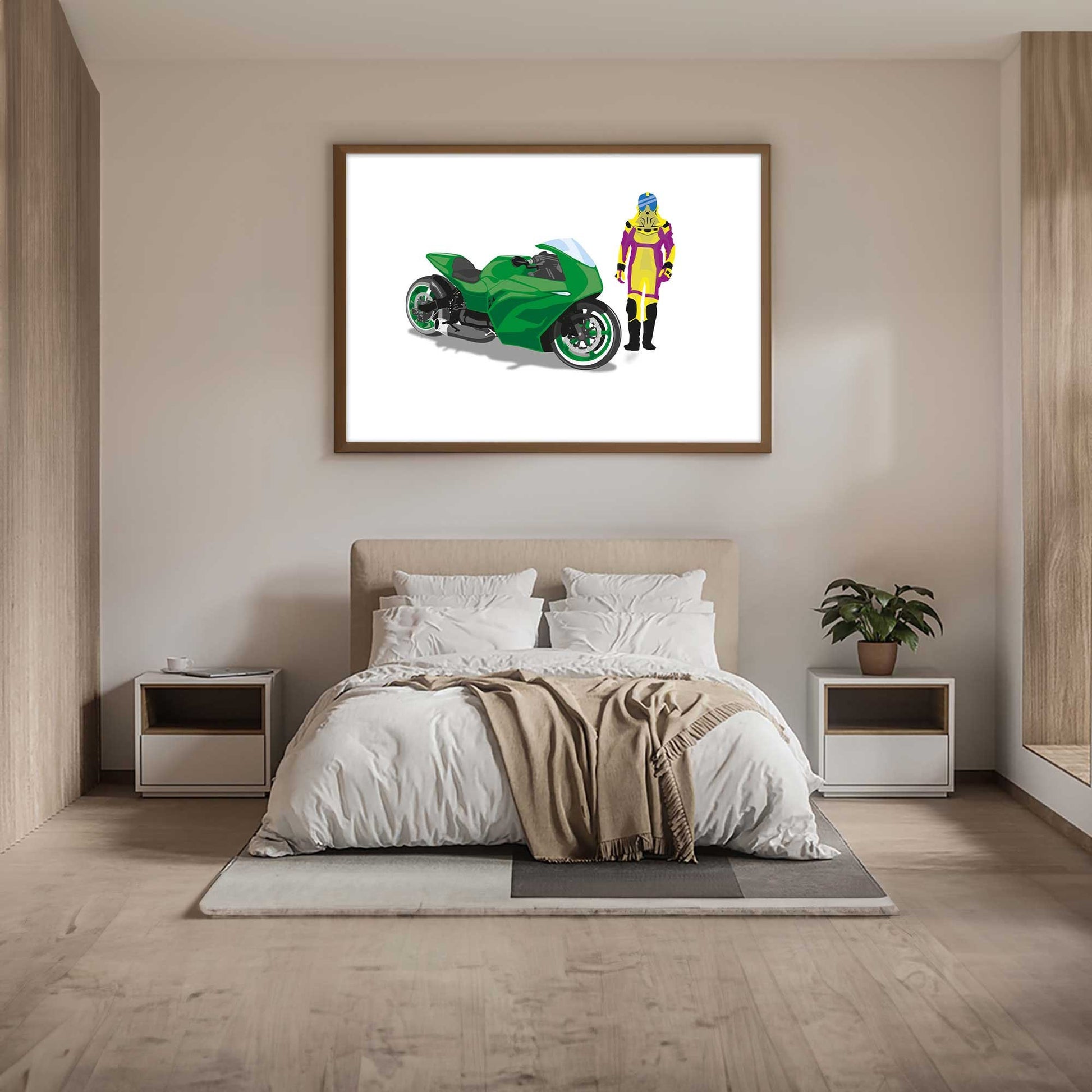 Superbike and Custom Illustration inspired by the 80s M.A.S.K Cartoon