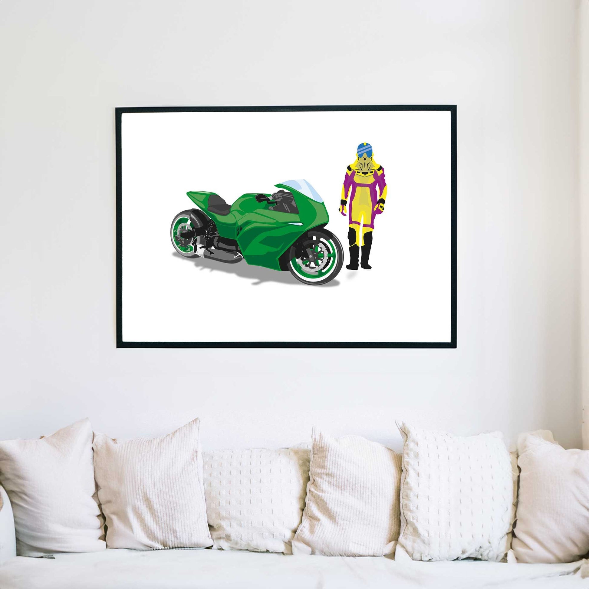 Superbike and Custom Illustration inspired by the 80s M.A.S.K Cartoon