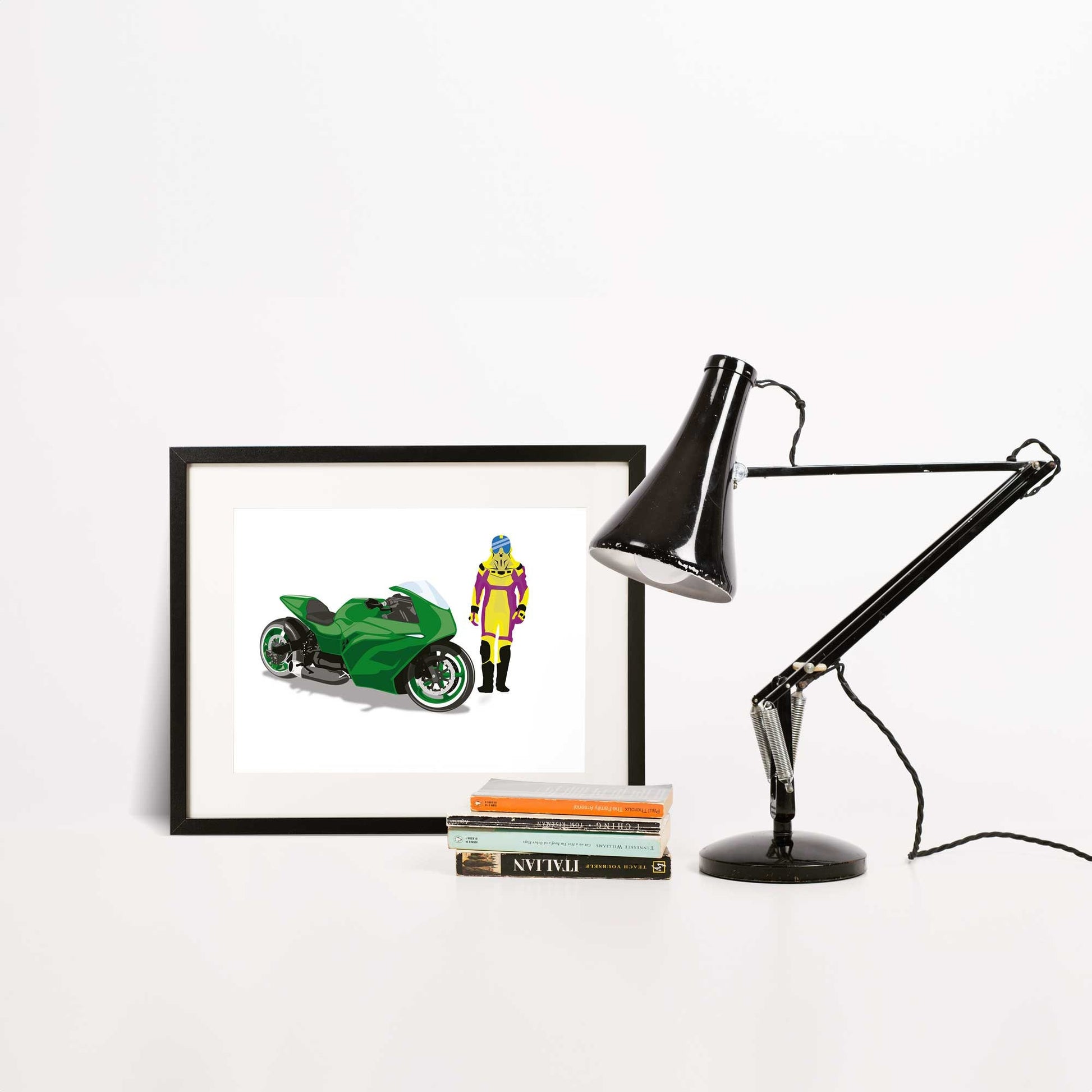 Superbike and Custom Illustration inspired by the 80s M.A.S.K Cartoon