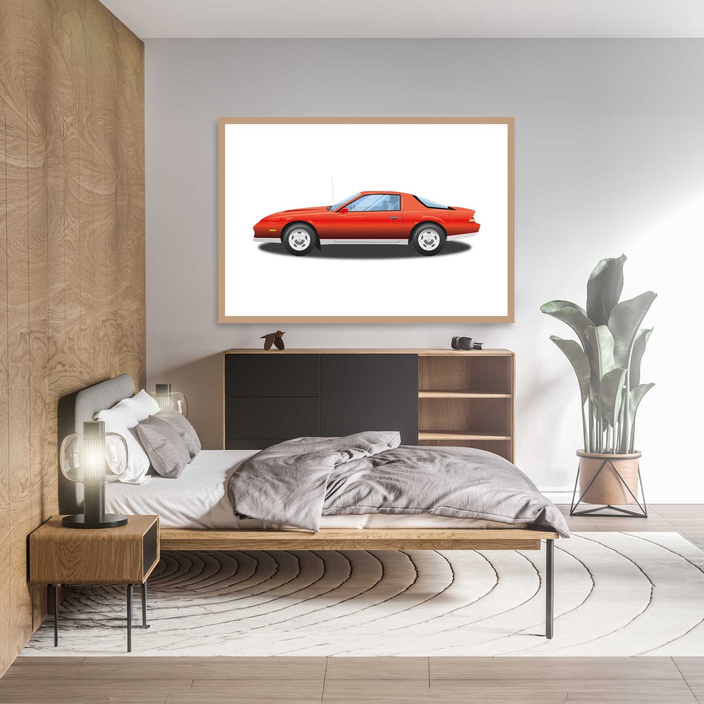 Custom Car Illustration, 1983 Chevrolet Camaro Z28, M.A.S.K 80s Cartoon Car, Retro-Themed Custom Print