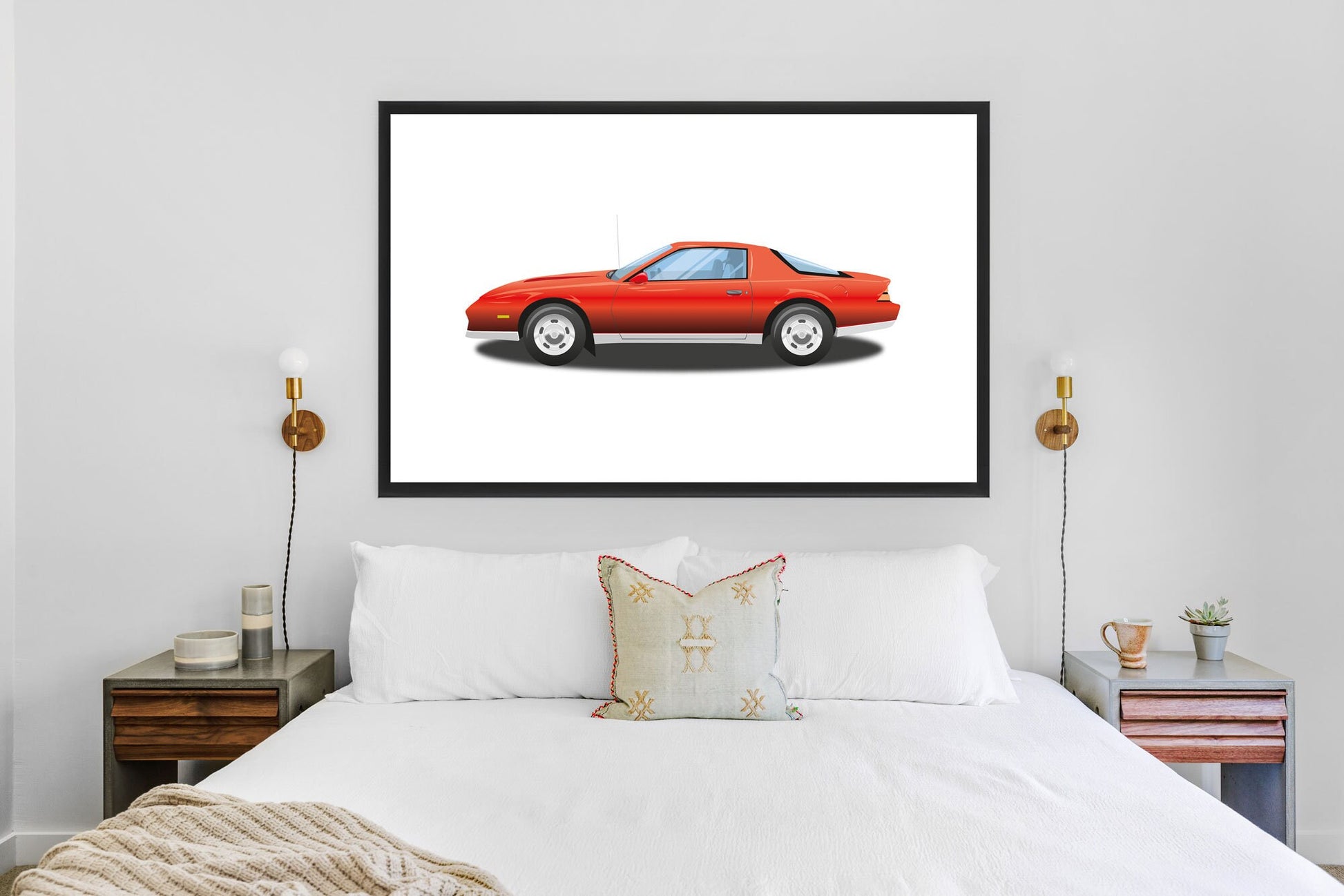 Custom Car Illustration, 1983 Chevrolet Camaro Z28, M.A.S.K 80s Cartoon Car, Retro-Themed Custom Print