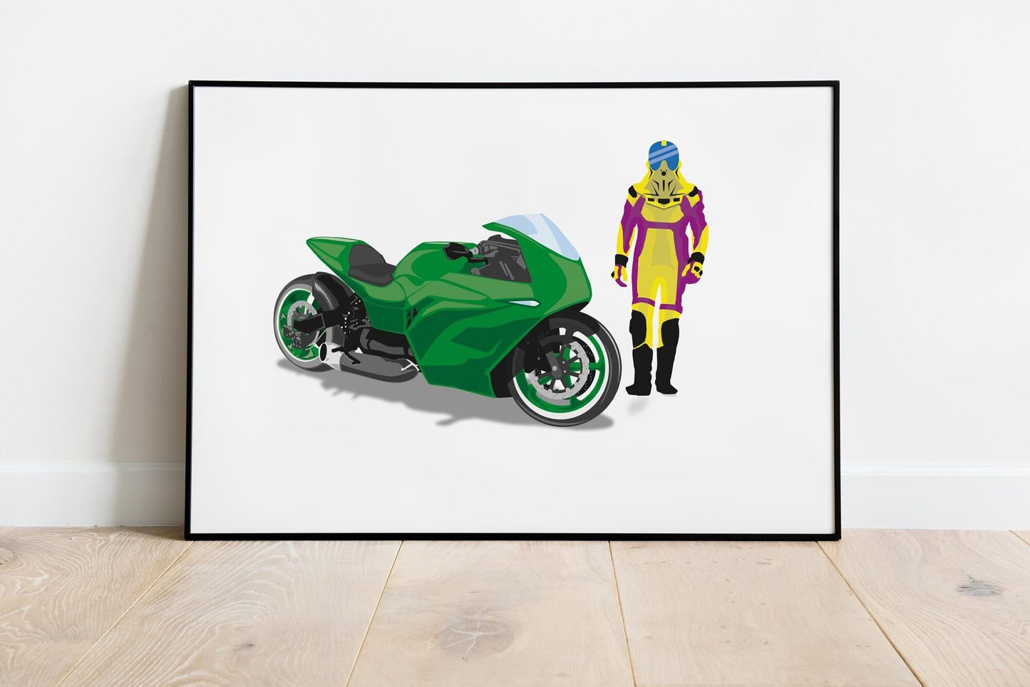 Superbike and Custom Illustration inspired by the 80s M.A.S.K Cartoon