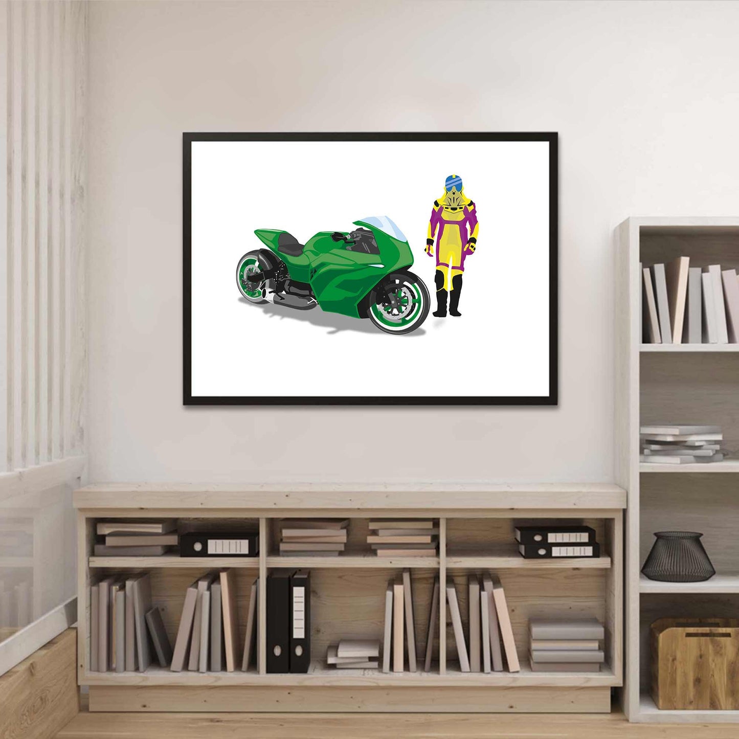 Superbike and Custom Illustration inspired by the 80s M.A.S.K Cartoon