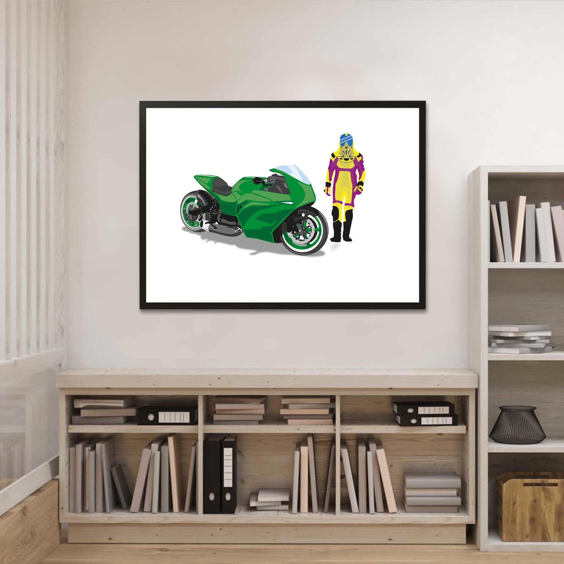 Superbike and Custom Illustration inspired by the 80s M.A.S.K Cartoon