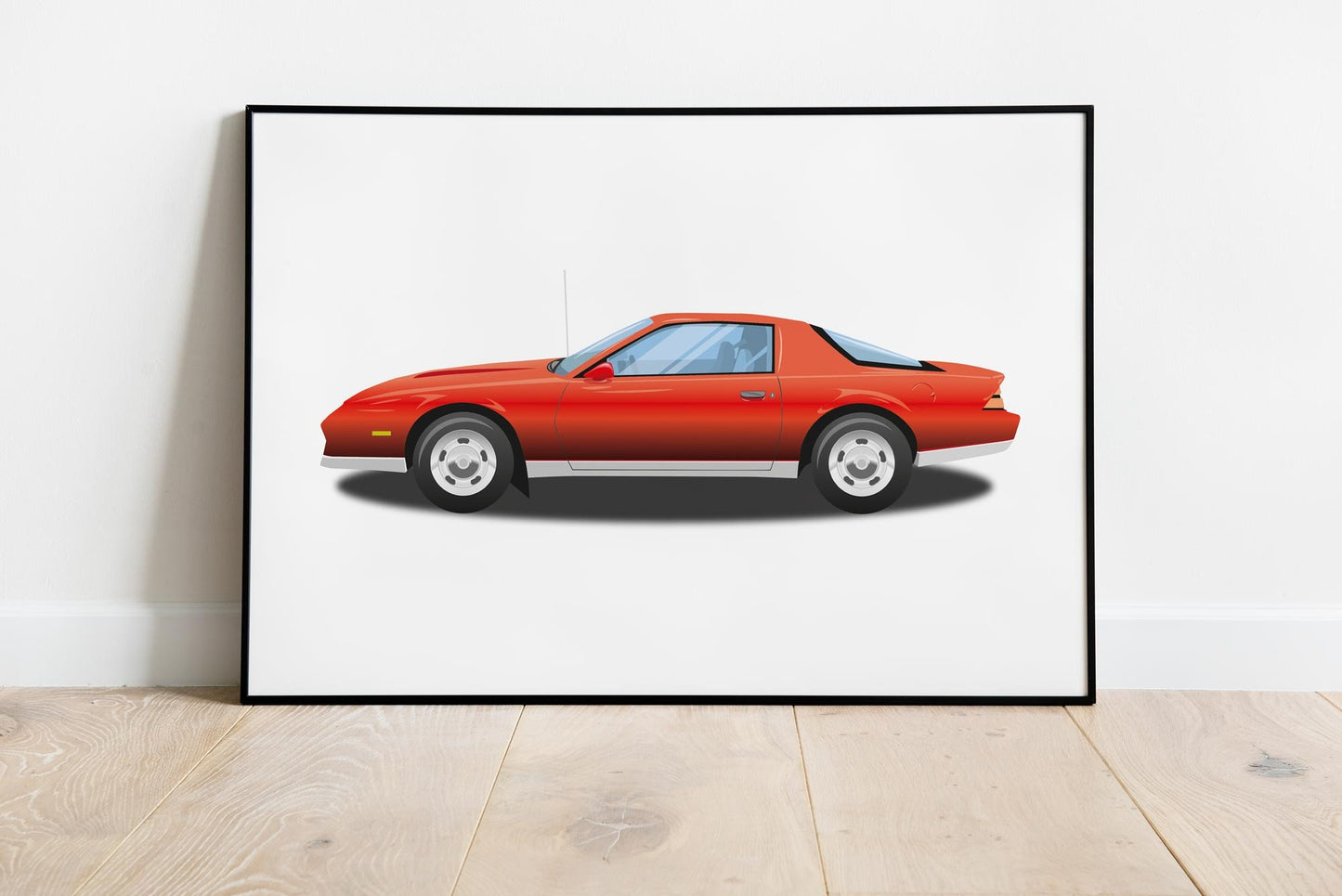 Custom Car Illustration, 1983 Chevrolet Camaro Z28, M.A.S.K 80s Cartoon Car, Retro-Themed Custom Print