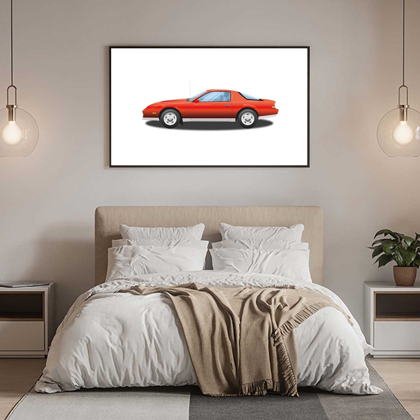 Custom Car Illustration, 1983 Chevrolet Camaro Z28, M.A.S.K 80s Cartoon Car, Retro-Themed Custom Print