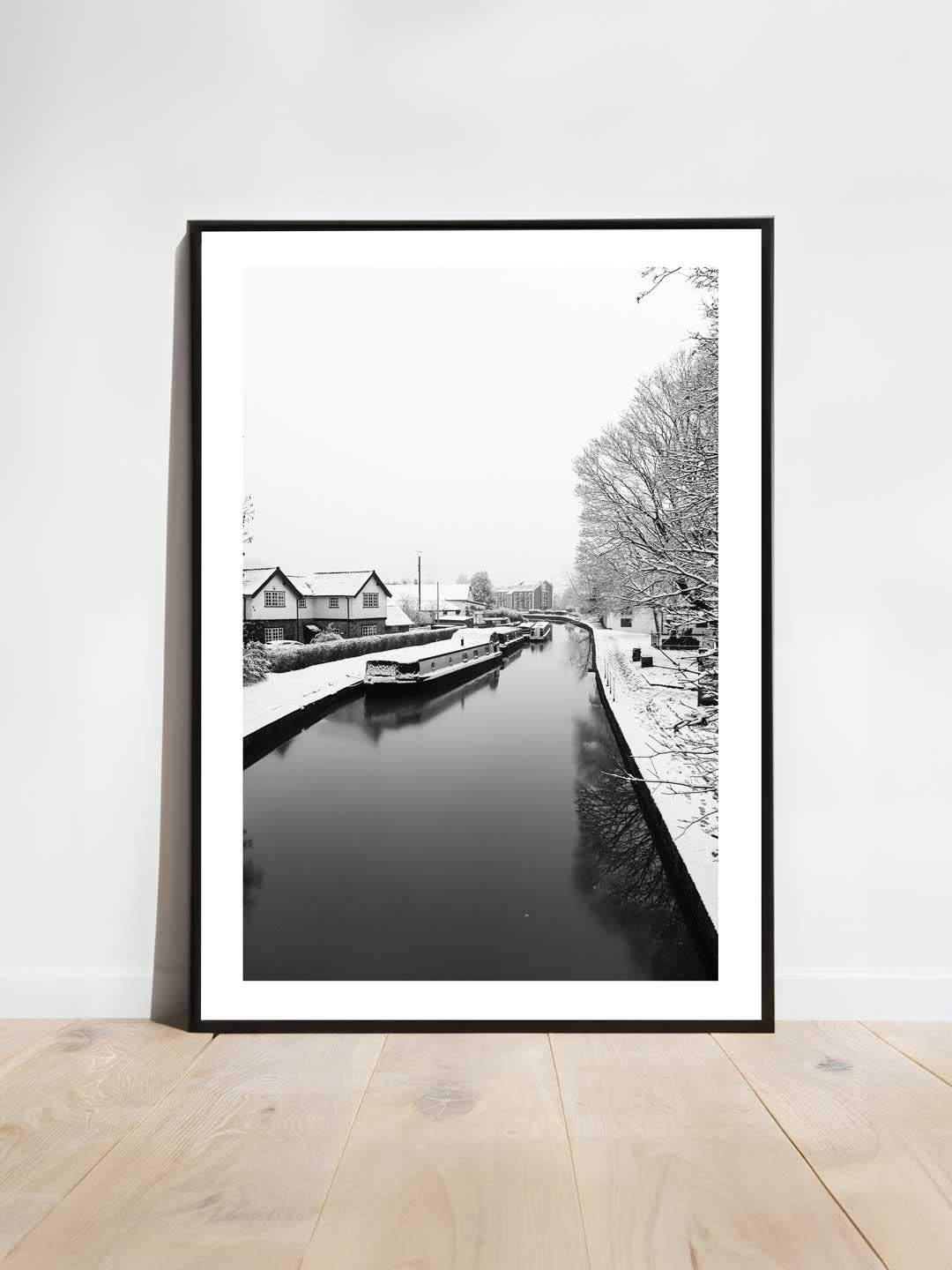 Winter Themed Beautiful Landscape Photography Print, Black and White Winter Photographic Fine Art, Wall Art Print A4, A3, A2