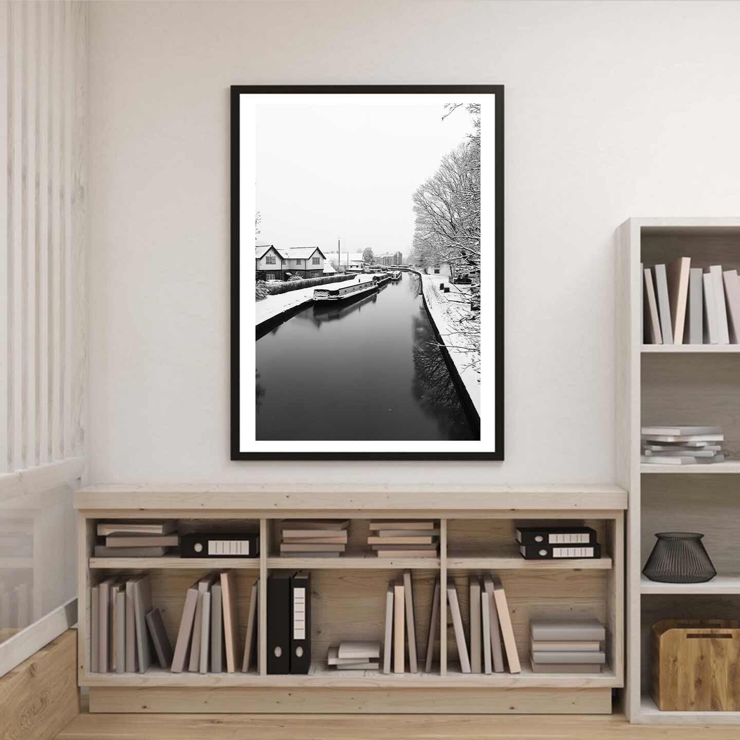 Winter Themed Beautiful Landscape Photography Print, Black and White Winter Photographic Fine Art, Wall Art Print A4, A3, A2