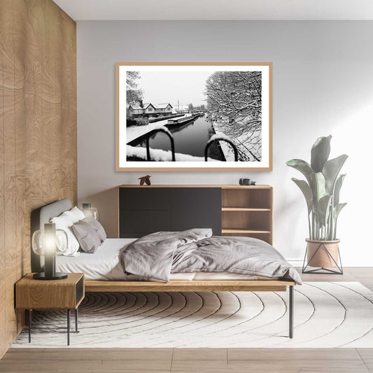 Winter Wonderland: Monochrome Fine Art Photography Print for Home Decor - A4 to A2