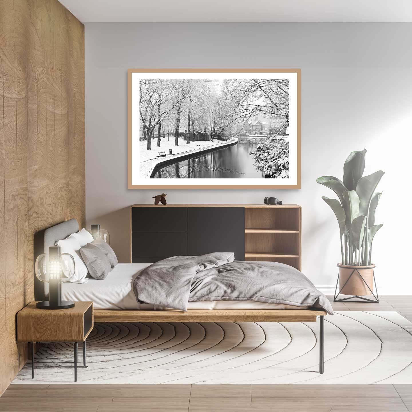 Winter Themed Beautiful Landscape Photography Print, Black and White Winter Photographic Fine Art, Wall Art Print A4, A3, A2