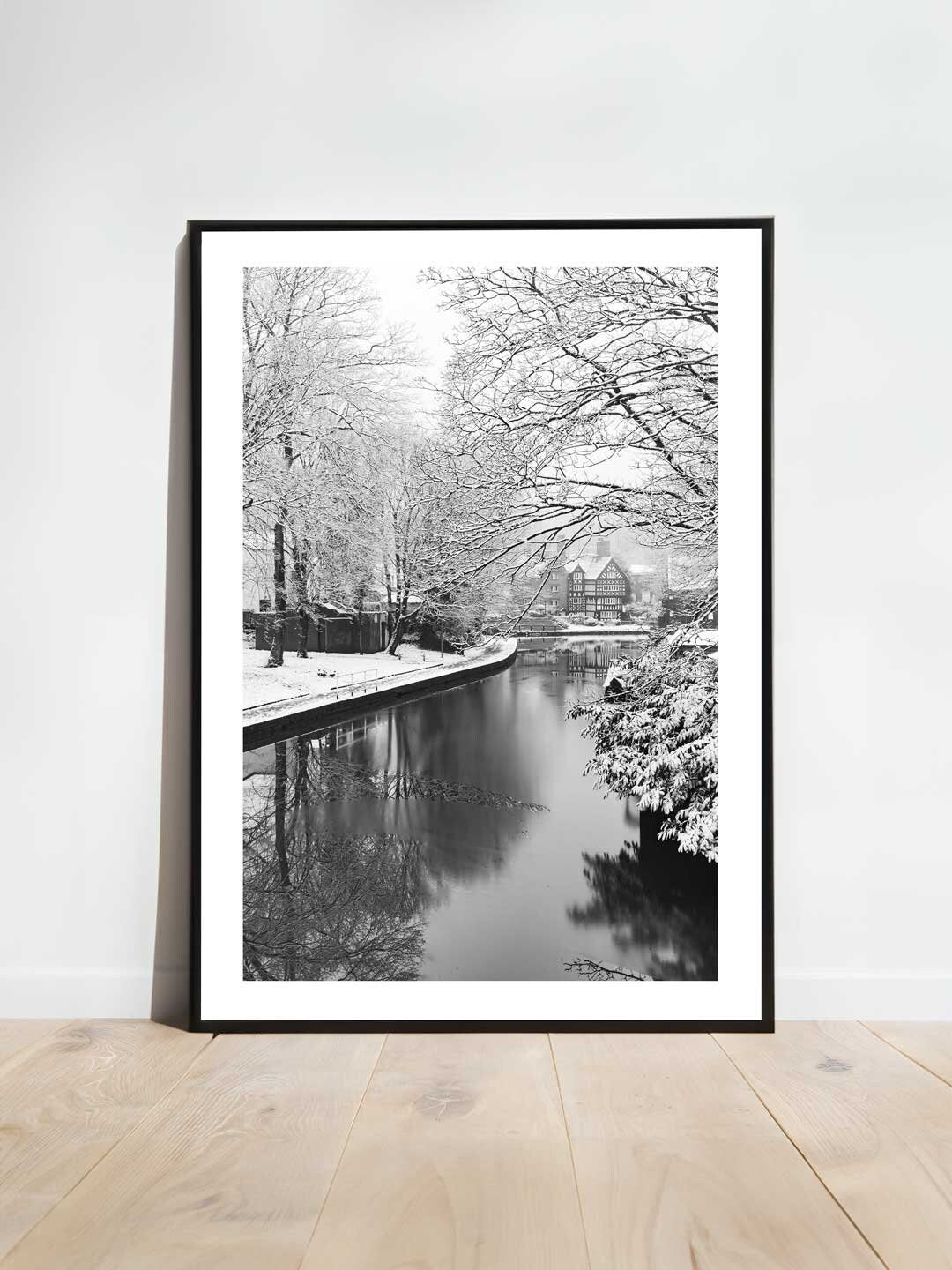 Winter Themed Beautiful Landscape Photography Print, Black and White Winter Photographic Fine Art, Wall Art Print A4, A3, A2