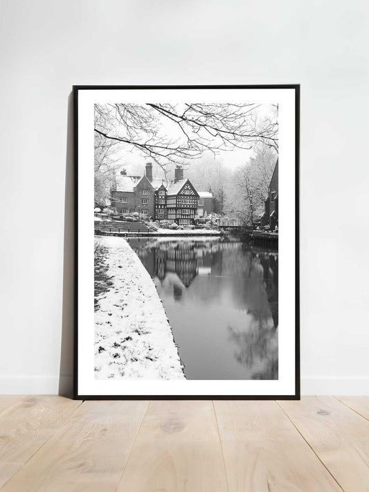 Winter Themed Beautiful Landscape Photography Print, Black and White Winter Photographic Fine Art, Wall Art Print A4, A3, A2