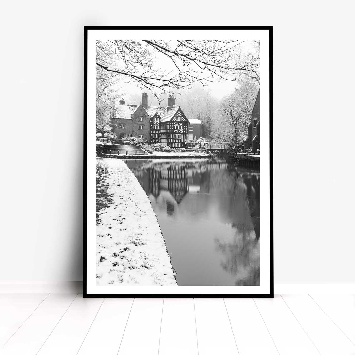 Winter Themed Beautiful Landscape Photography Print, Black and White Winter Photographic Fine Art, Wall Art Print A4, A3, A2