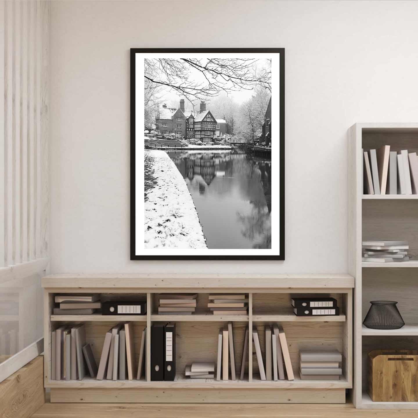 Winter Themed Beautiful Landscape Photography Print, Black and White Winter Photographic Fine Art, Wall Art Print A4, A3, A2