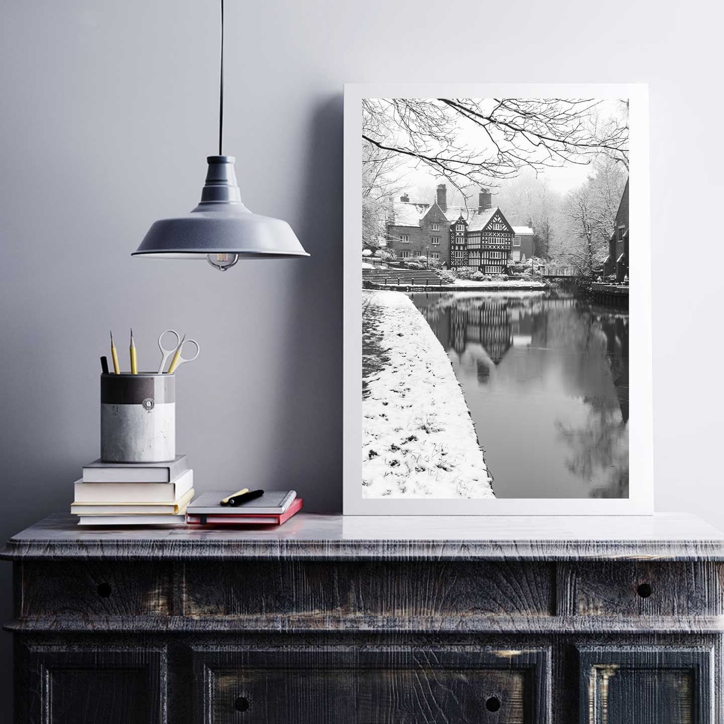 Winter Themed Beautiful Landscape Photography Print, Black and White Winter Photographic Fine Art, Wall Art Print A4, A3, A2