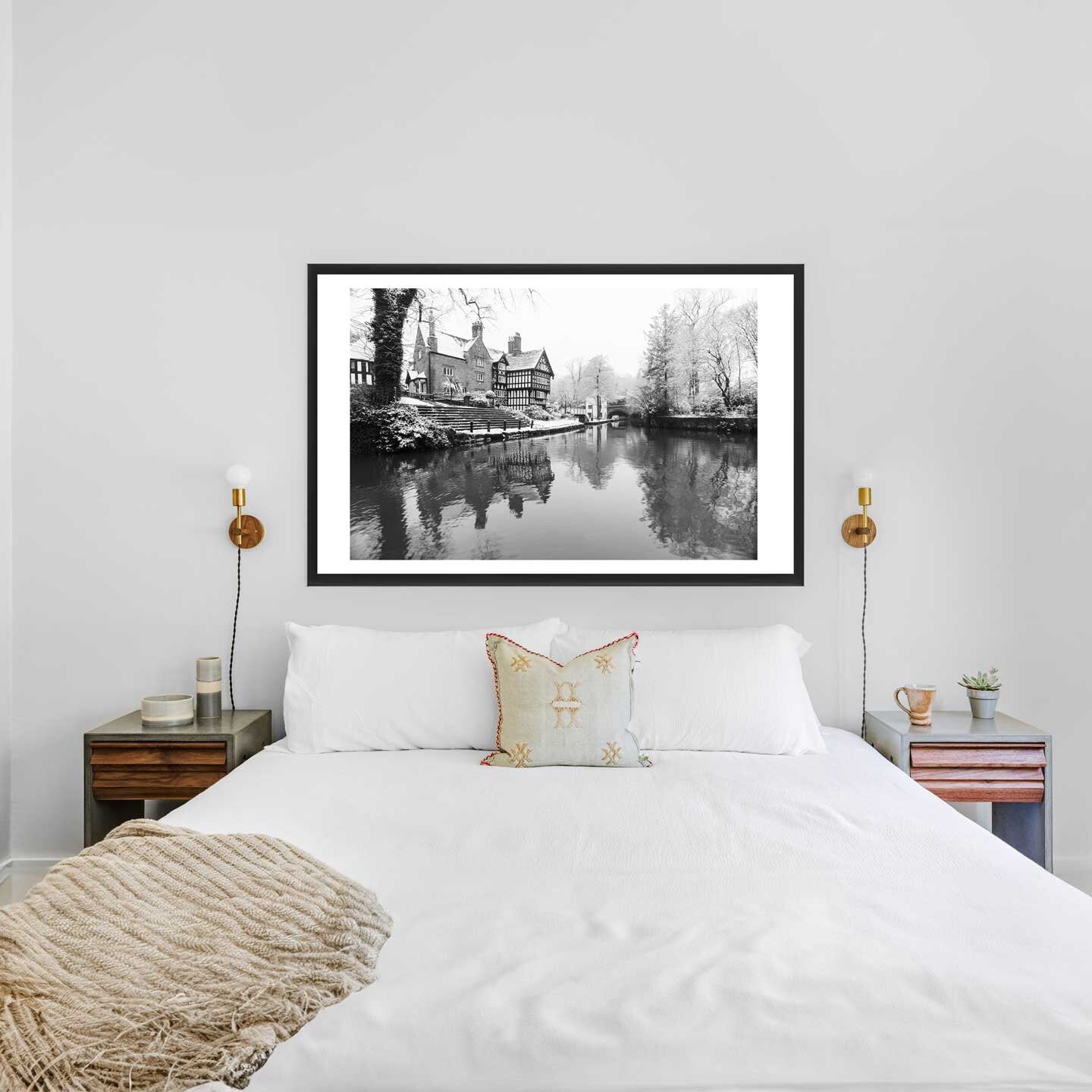 Winter Themed Beautiful Landscape Photography Print, Black and White Winter Photographic Fine Art, Wall Art Print A4, A3, A2