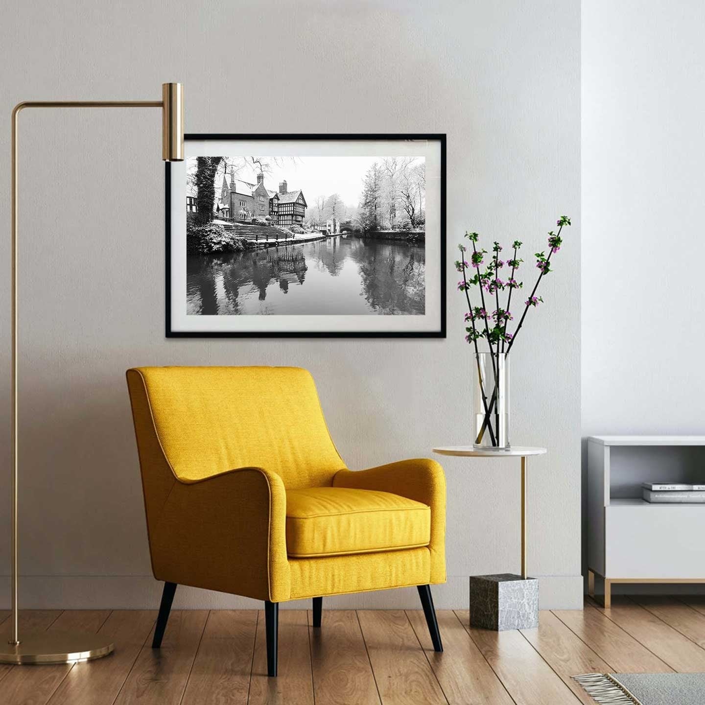Winter Themed Beautiful Landscape Photography Print, Black and White Winter Photographic Fine Art, Wall Art Print A4, A3, A2