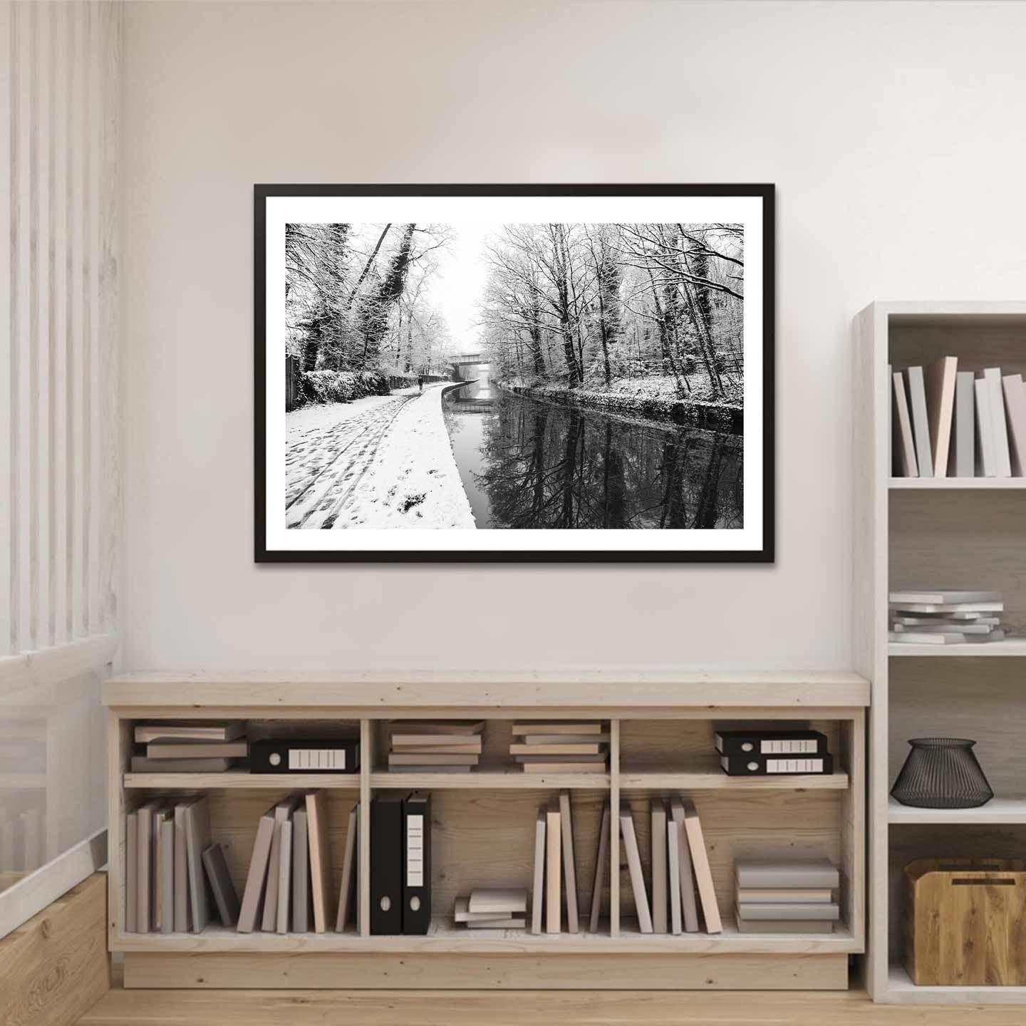 Winter Themed Beautiful Landscape Photography Print, Black and White Winter Photographic Fine Art, Wall Art Print A4, A3, A2