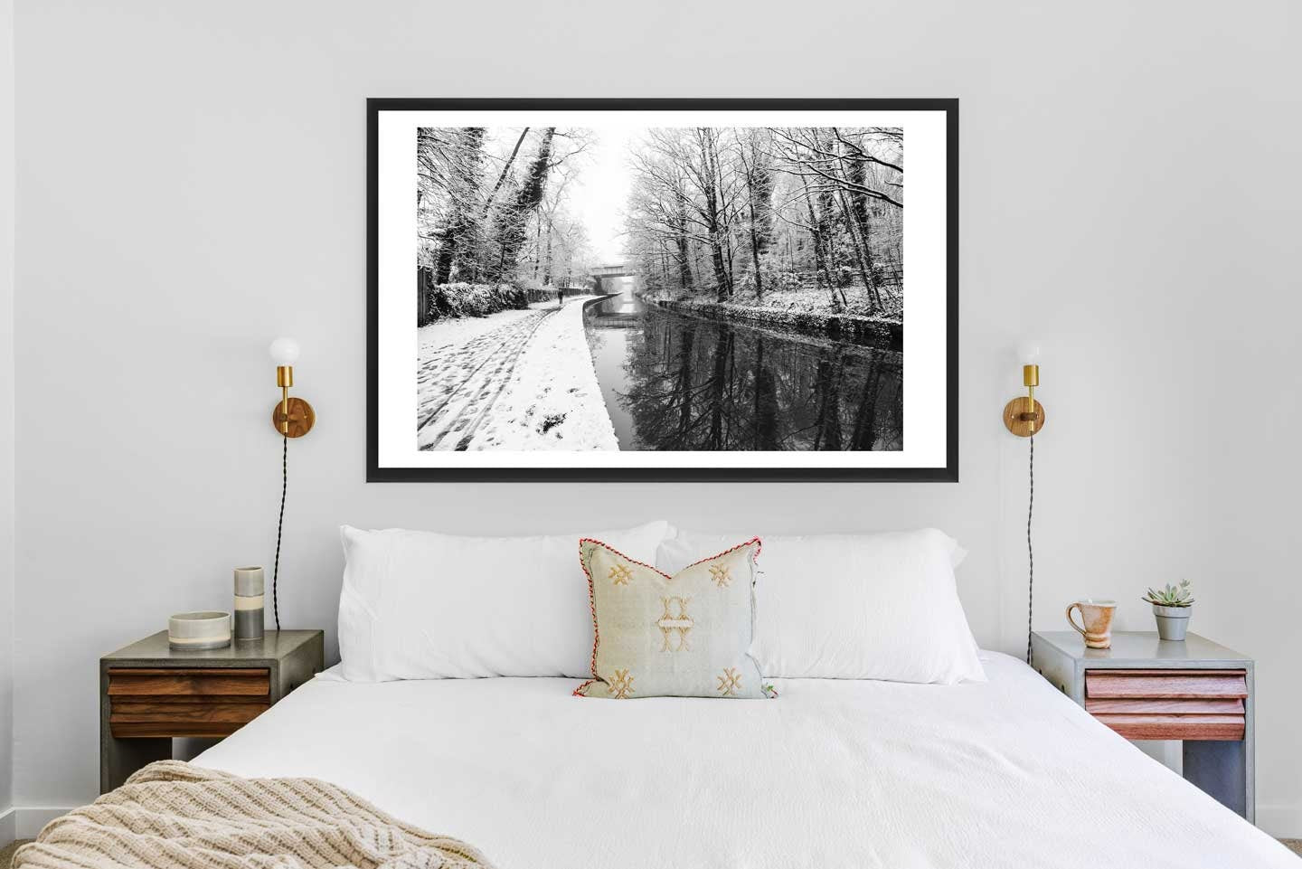 Winter Themed Beautiful Landscape Photography Print, Black and White Winter Photographic Fine Art, Wall Art Print A4, A3, A2