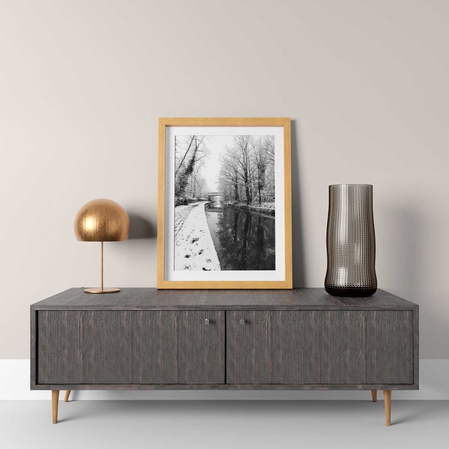 Winter Themed Beautiful Landscape Photography Print, Black and White Winter Photographic Fine Art, Wall Art Print A4, A3, A2