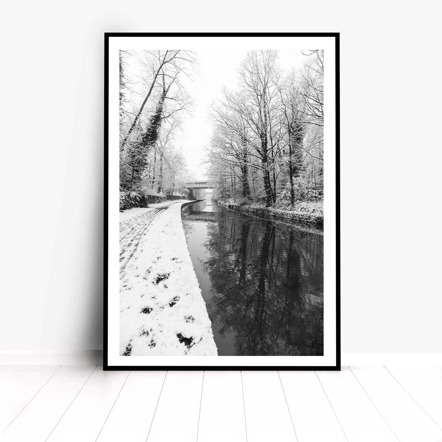 Winter Themed Beautiful Landscape Photography Print, Black and White Winter Photographic Fine Art, Wall Art Print A4, A3, A2