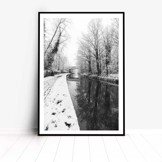 Winter Themed Beautiful Landscape Photography Print, Black and White Winter Photographic Fine Art, Wall Art Print A4, A3, A2