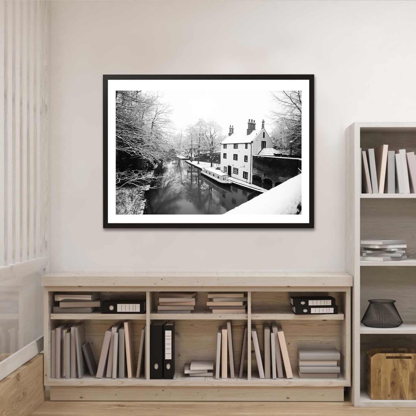 Winter Themed Beautiful Landscape Photography Print, Black and White Winter Photographic Fine Art, Wall Art Print A4, A3, A2
