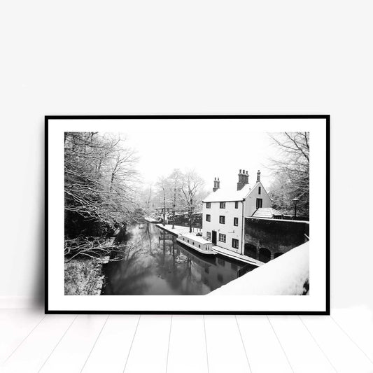 Winter Themed Beautiful Landscape Photography Print, Black and White Winter Photographic Fine Art, Wall Art Print A4, A3, A2