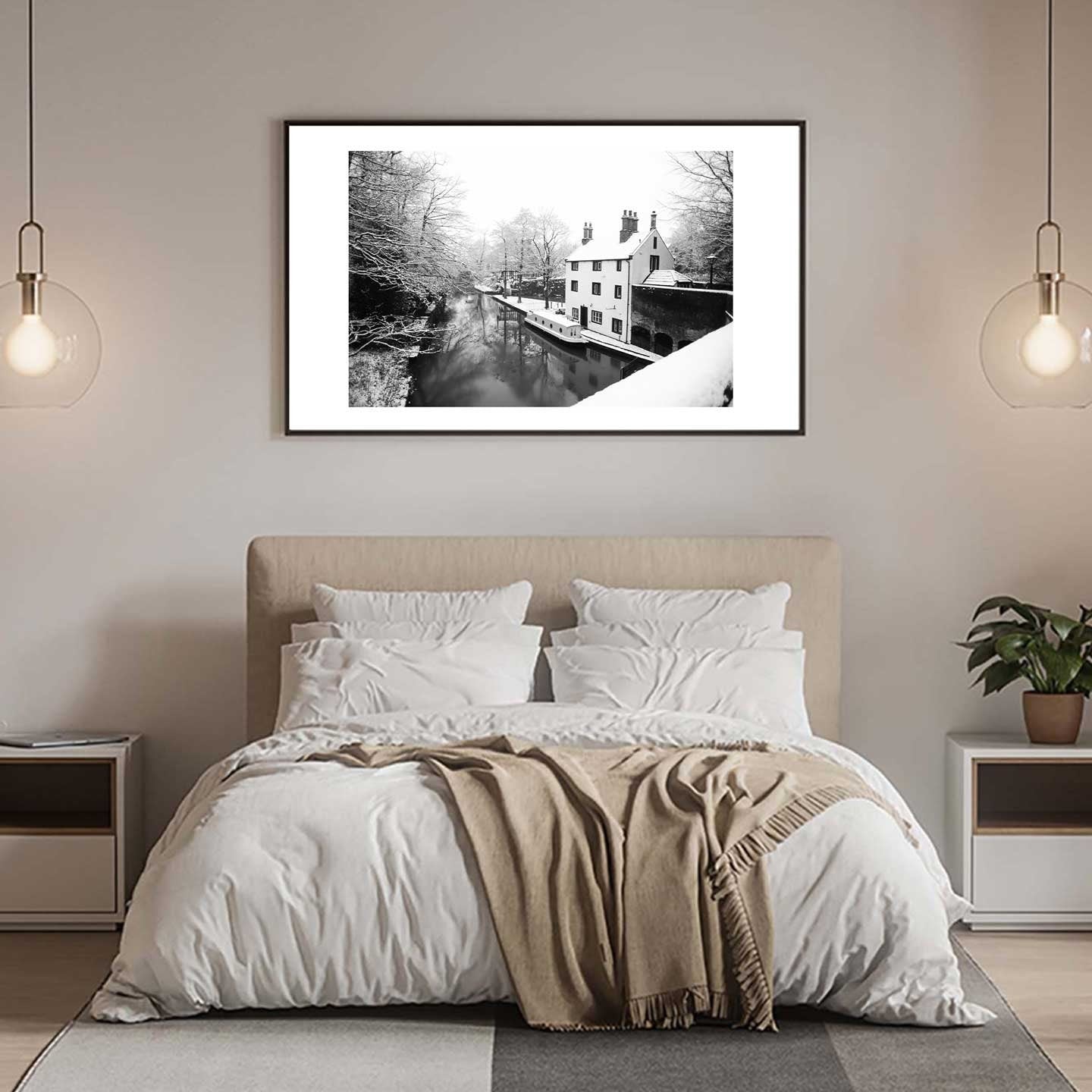 Winter Themed Beautiful Landscape Photography Print, Black and White Winter Photographic Fine Art, Wall Art Print A4, A3, A2