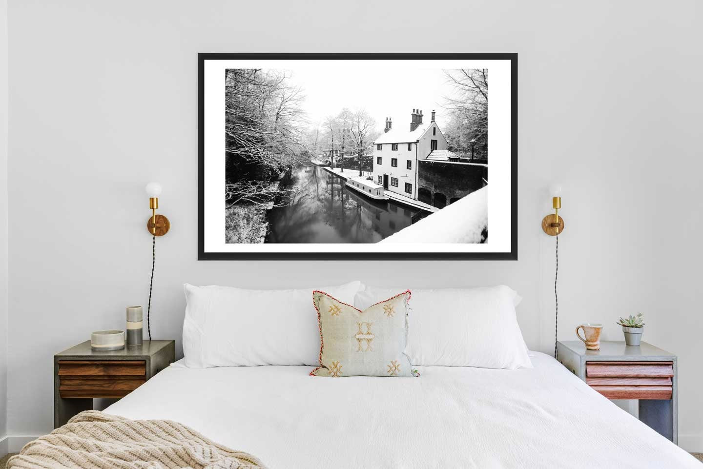 Winter Themed Beautiful Landscape Photography Print, Black and White Winter Photographic Fine Art, Wall Art Print A4, A3, A2