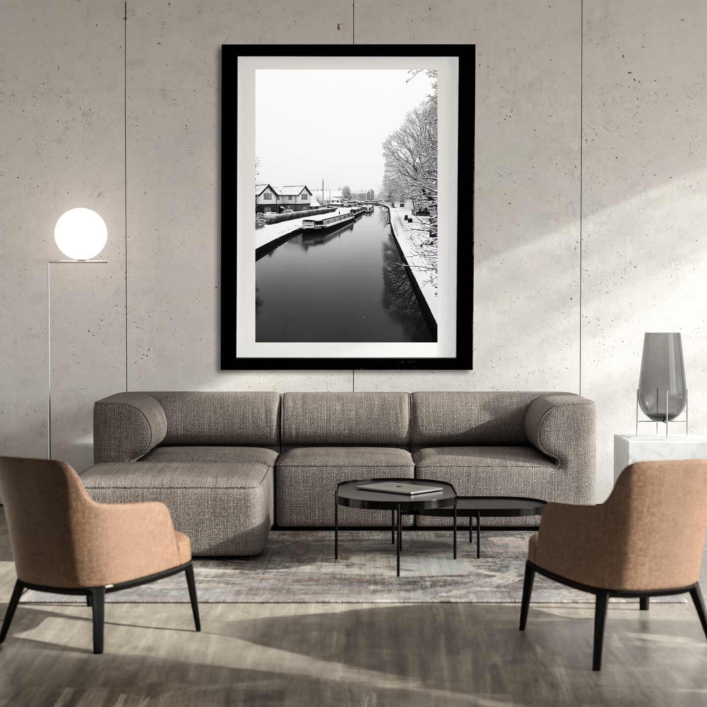 Winter Themed Beautiful Landscape Photography Print, Black and White Winter Photographic Fine Art, Wall Art Print A4, A3, A2