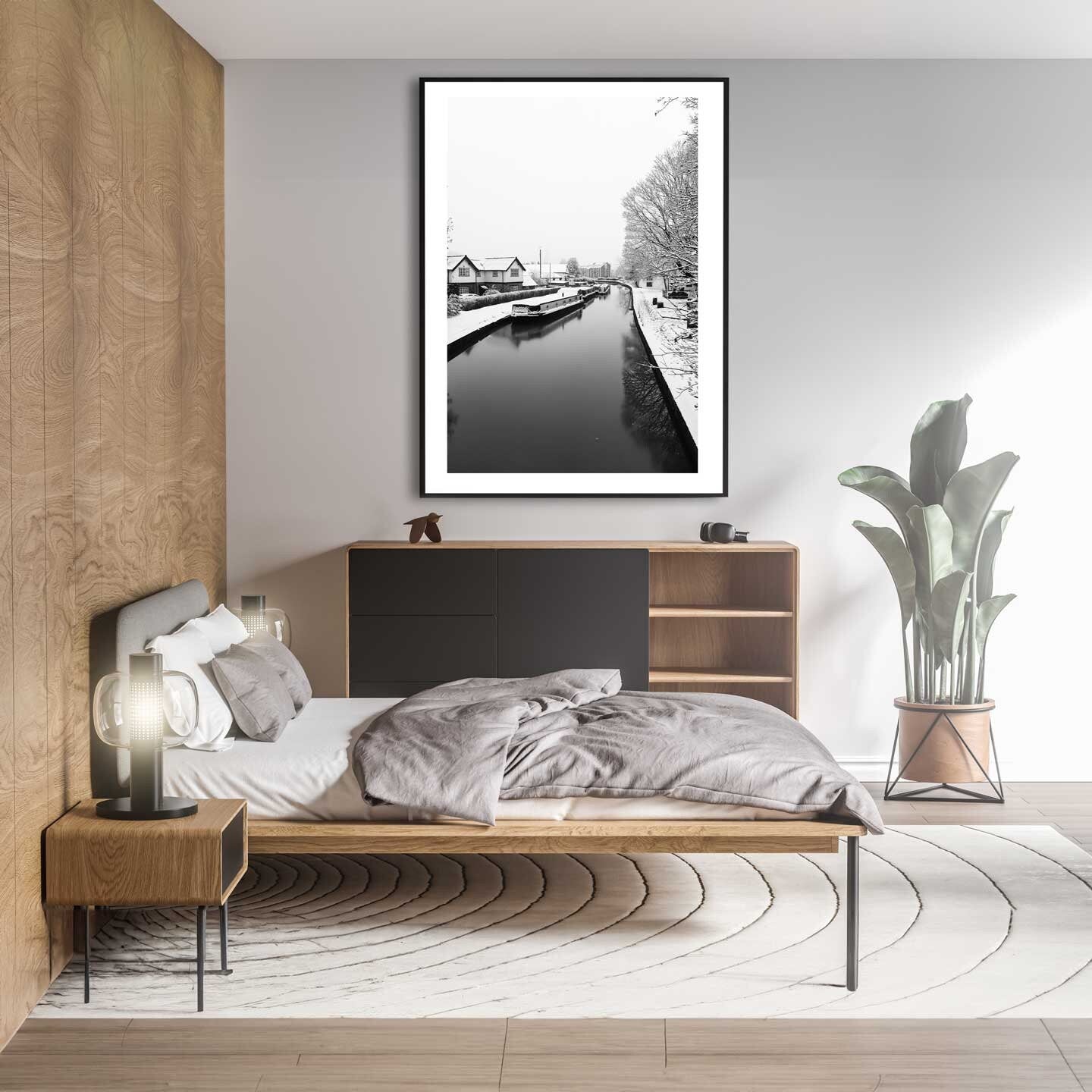 Winter Themed Beautiful Landscape Photography Print, Black and White Winter Photographic Fine Art, Wall Art Print A4, A3, A2