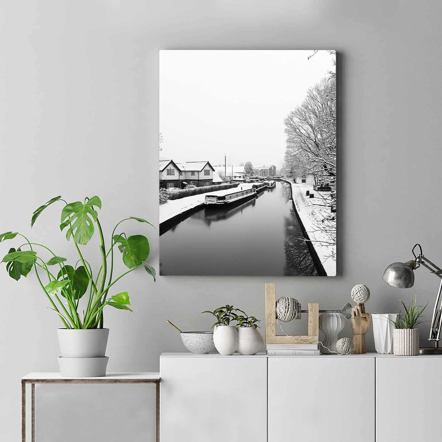 Winter Themed Beautiful Landscape Photography Print, Black and White Winter Photographic Fine Art, Wall Art Print A4, A3, A2