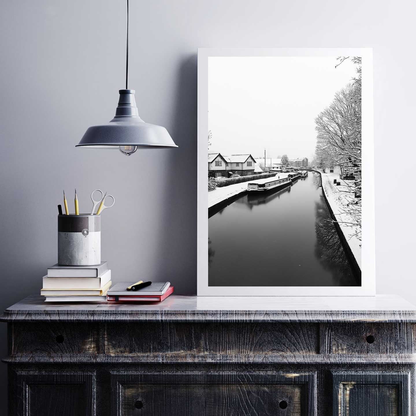 Winter Themed Beautiful Landscape Photography Print, Black and White Winter Photographic Fine Art, Wall Art Print A4, A3, A2
